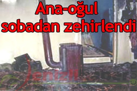 Ana-oğul sobadan zehirlendi