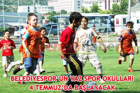 BELEDİYESPOR’UN YAZ SPOR OKULLARI 4 TEMMUZ’DA BAŞLAYACAK