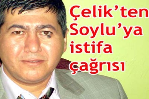 Çelik’ten Soylu’ya istifa çağrısı