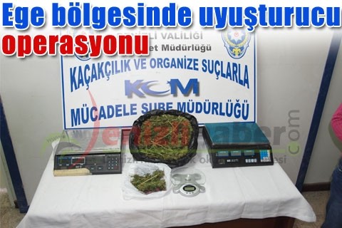 Ege bölgesinde uyuşturucu operasyonu
