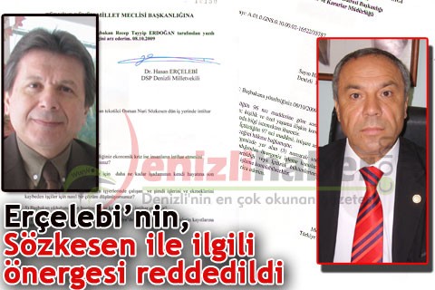 Erçelebi’nin, Sözkesen ile ilgili önergesi reddedildi