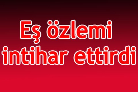 Eş özlemi intihar ettirdi