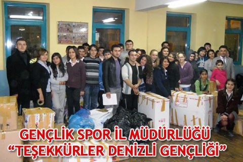 GENÇLİK SPOR İL MÜDÜRLÜĞÜ  “TEŞEKKÜRLER DENİZLİ GENÇLİĞİ”