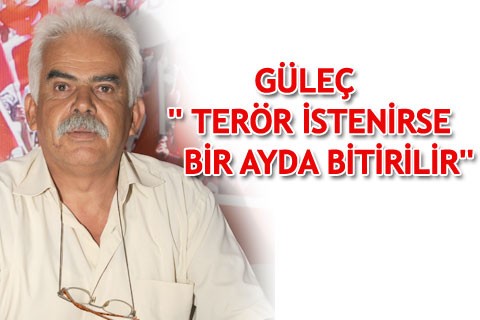 GÜLEÇ ‘ TERÖR İSTENİRSE BİR AYDA BİTİRİLİR’