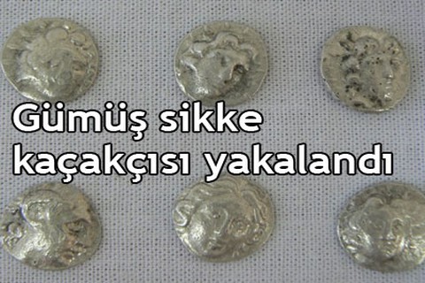 Gümüş sikke kaçakçısı yakalandı