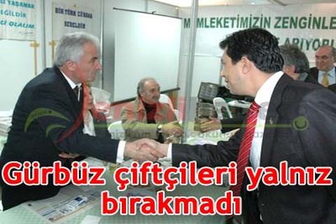 Gürbüz çiftçileri yalnız bırakmadı