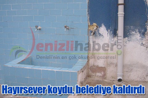 Hayırsever koydu, belediye kaldırdı