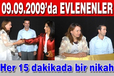 Her 15 dakikada bir nikah
