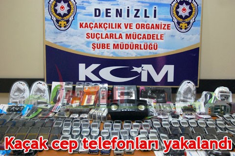Kaçak cep telefonları yakalandı