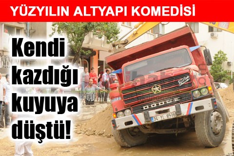 Kendi kazdığı kuyuya düştü