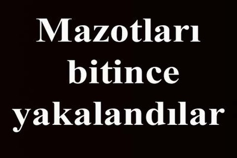 Mazotları bitince yakalandılar