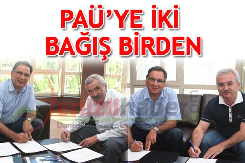 PAÜ’YE İKİ BAĞIŞ BİRDEN