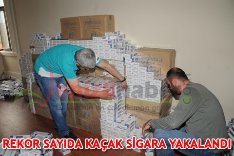 REKOR SAYIDA KAÇAK SİGARA YAKALANDI