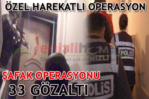 ŞAFAK OPERASYONU’NDA 33 GÖZALTI