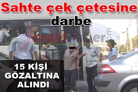 Sahte çek çetesine darbe