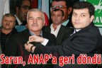 Sarun, ANAP’a geri döndü