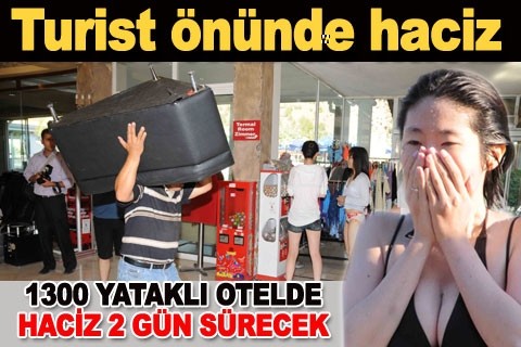 Turist önünde haciz