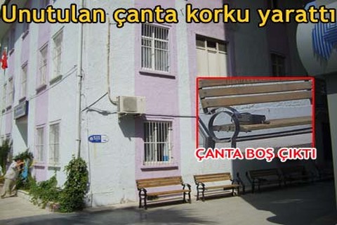 Unutulan çanta korku yarattı