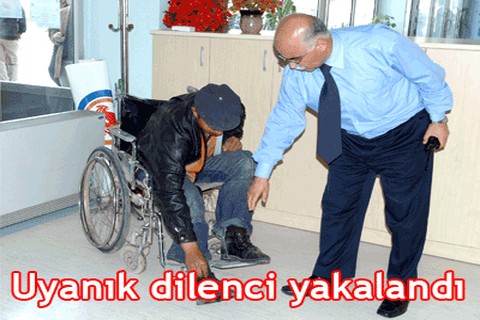 Uyanık dilenci yakalandı