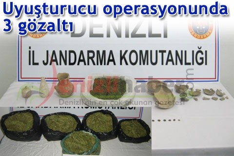 Uyuşturucu operasyonunda 3 gözaltı