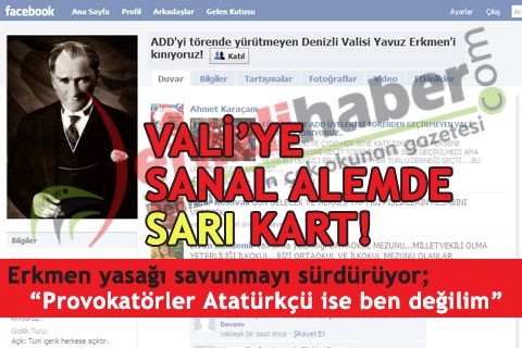 VALİ’YE SANAL ALEMDE TEPKİ