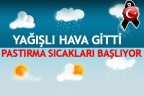 YAĞIŞLI HAVA GİTTİ PASTIRMA SICAKLARI BAŞLIYOR
