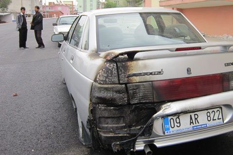 Genç kadın iki aracı kundakladı