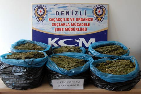 18 kilo esrar ele geçirildi