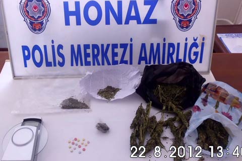 Aile şiddetinin altından uyuşturucu çıktı