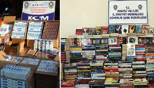 Kaçak sigara ve bandrolsüz kitap operasyonu
