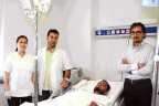 Kopan kulağı yerine dikildi