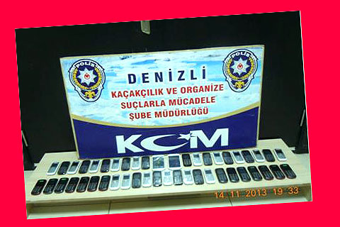 Gümrük kaçağı telefonlara el konuldu
