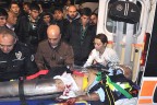 Trafik polisine çarpıp kaçtı