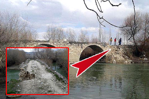 Define avcıları tarihi köprüyü tahrip etti