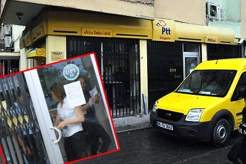 PTT şubesinde soygun girişimi