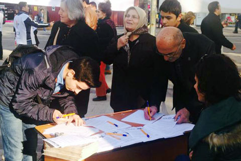 Su zammına karşı imza kampanyası