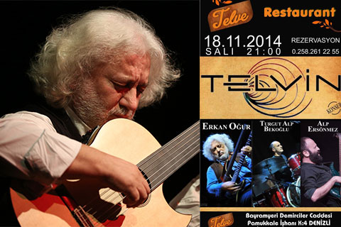 Erkan Oğur ve Telvin Trio konseri bu akşam