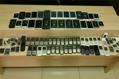 Kaçak cep telefonu operasyonu