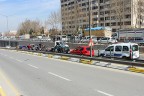 Köprülü kavşakta 5 otomobil çarpıştı