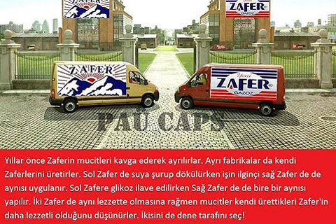 Zafer gazozları için öyle bir caps yaptılar ki!