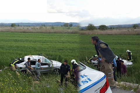 Pamukkale’de kaza: 2 yaralı