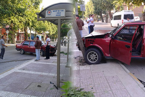 Ağaca çarparak durabildi