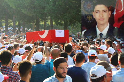 BİNLER ŞEHİDİNİ SON YOLCULUĞUNA UĞURLADI