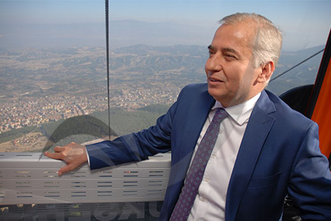 Teleferikle Zeytinli Yaylası’ndan Denizliye kuşbakışı seyir