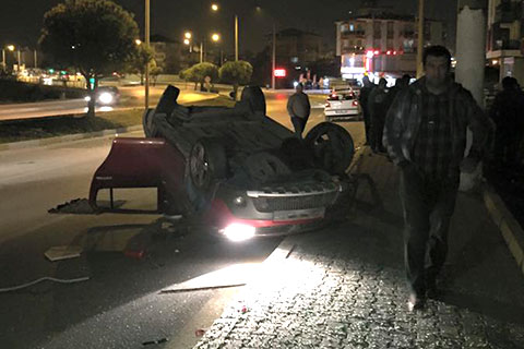 Aşırı hız kaza getirdi