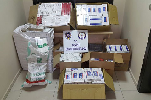 6 bin paket kaçak sigara ele geçirildi