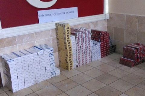 Serinhisar’da kaçak sigara operasyonu