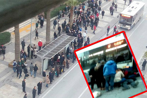 Belediye otobüsü yayayı ezdi