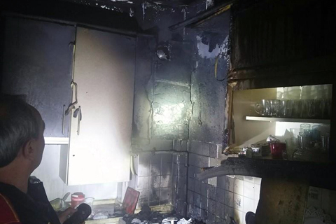 Karaman’da aspratör evi yakıyordu