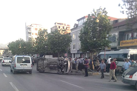 Bakırlı’da korkutan kaza